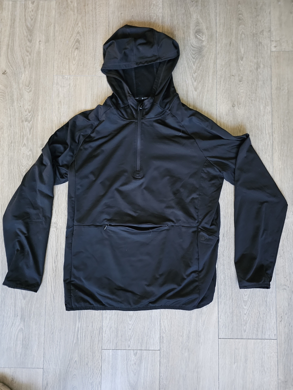 GAIAM Black Women's Hooded Half-Zip Pullover